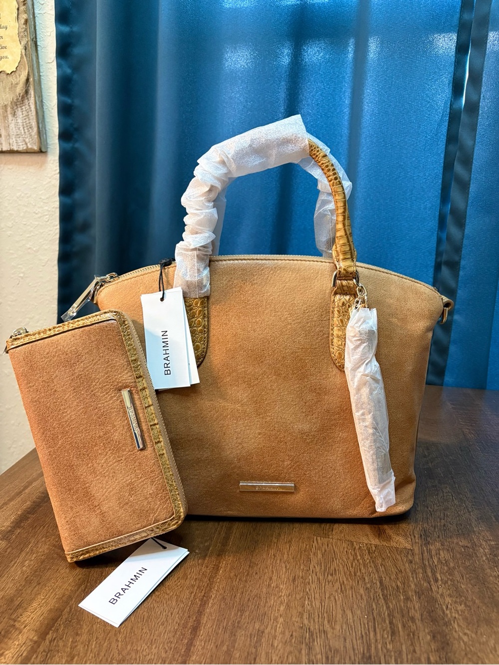 Brahmin NWT Duxbury & Suri - Tan Adrift - Camel Brown - Soft Leather - Picture 2 of 14